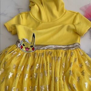 Yellow Pikachu Dress with Silver Accents